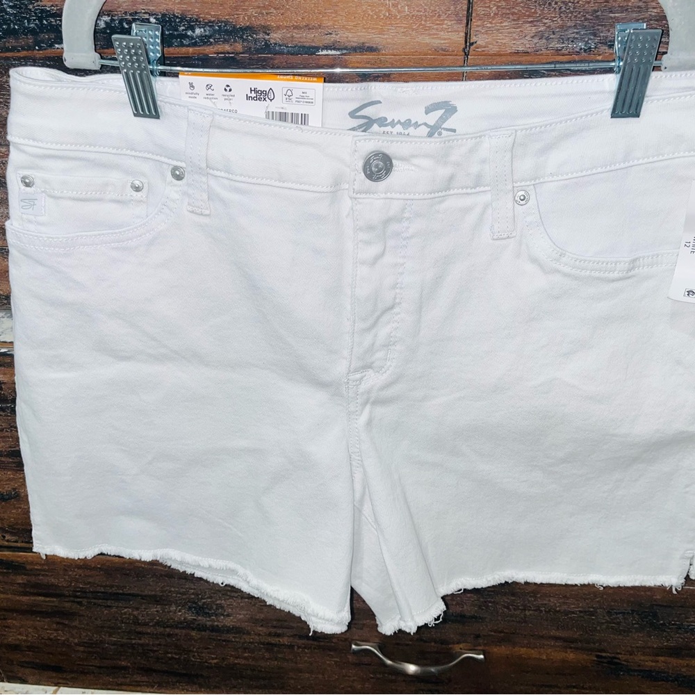 Seven7 Women's Crisp White Jean Shorts